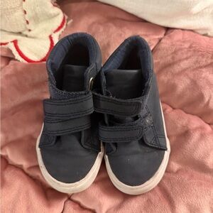 Navy Blue Kids Sneakers with Straps